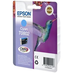 Epson T0802 tintapatron, azúr (cyan), eredeti