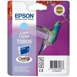 Epson T0805 tintapatron, világos azurkék (light cyan), eredeti