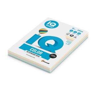 Színes papír IQ color 5x20 mix pasztell színek, A4, 160g