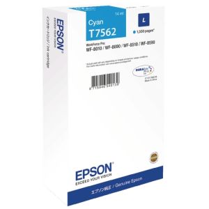 Epson T7562 tintapatron, azúr (cyan), eredeti