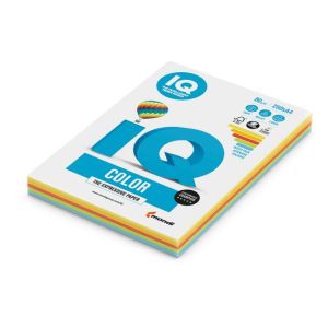 Színes papír IQ color 5x50 mix intenzív színek, A4, 80g