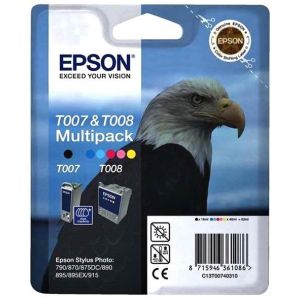 Epson T007 + T008 tintapatron, többszínű, eredeti