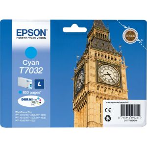 Epson T7032 tintapatron, azúr (cyan), eredeti