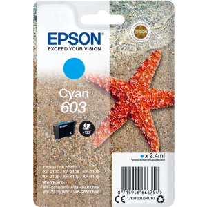 Epson 603, C13T03U24010 tintapatron, azúr (cyan), eredeti