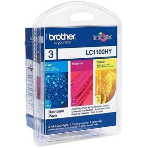 Brother LC1100HY RBWBP, CMY, hármas csomagolás tintapatron, többszínű, eredeti