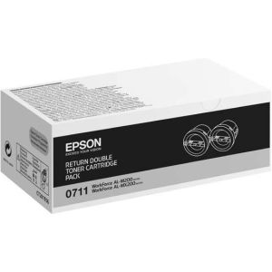 Toner Epson C13S050711 (AL-M200), kettős csomagolás, fekete (black), eredeti