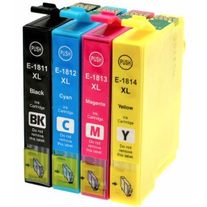 Epson T1816 (18XL), CMYK, négyes csomagolás tintapatron, többszínű, alternatív