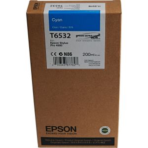 Epson T6532 tintapatron, azúr (cyan), eredeti