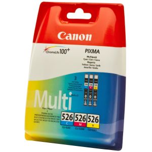 Canon CLI-526, CMY, hármas csomagolás tintapatron, többszínű, eredeti