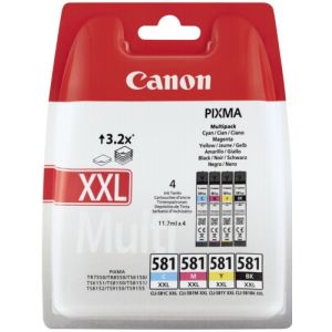 Canon CLI-581 XXL CMYK, négyes csomagolás tintapatron, többszínű, eredeti