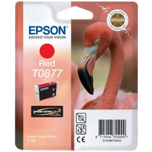 Epson T0877 tintapatron, piros (red), eredeti