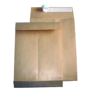 B4 táska X fenékkel és textil megerősítéssel, 100 g, 250 x 353 mm, barna