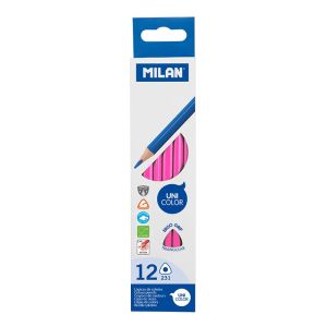 Ceruzák MILAN Ergo Grip háromszög 1 db, rózsaszín