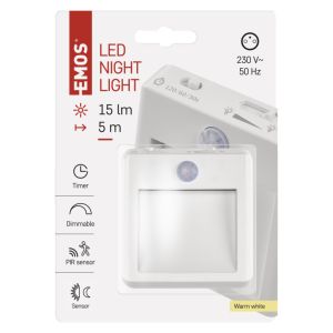 EMOS LED Éjszakai lámpa P3319, PIR + éjszakai érzékelő 1456000160