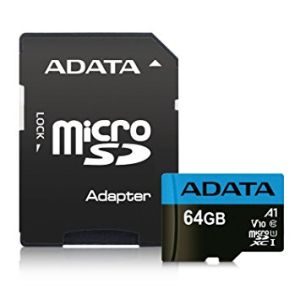 Adata/micro SDHC/64GB/100MBps/UHS-I U1 / Class 10/+ adapter AUSDX64GUICL10A1-RA1