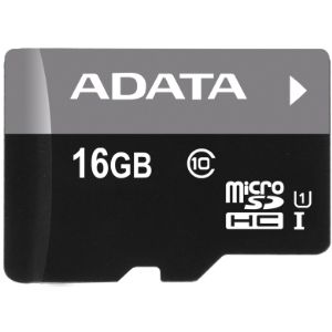 Adata/micro SDHC/16GB/50MBps/UHS-I U1 / Class 10/+ adapter AUSDH16GUICL10-RA1