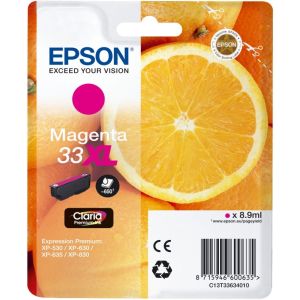 Epson T3363 (33XL) tintapatron, bíborvörös (magenta), eredeti