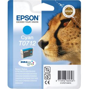Epson T0712 tintapatron, azúr (cyan), eredeti