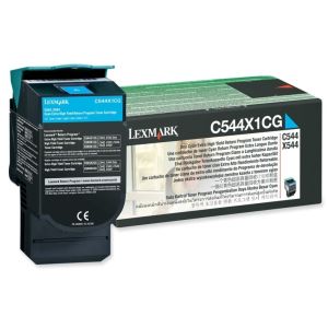 Toner Lexmark C544X1CG (C544, X544, X546), azúr (cyan), eredeti
