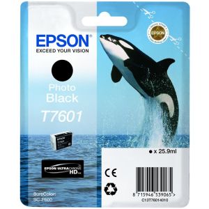 Epson T7601 tintapatron, fotó fekete (photo black), eredeti