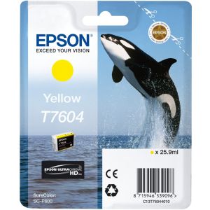 Epson T7604 tintapatron, sárga (yellow), eredeti