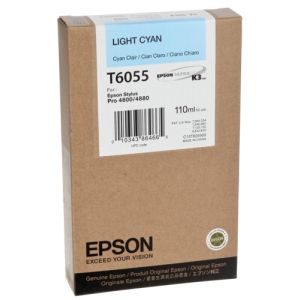 Epson T6055 tintapatron, világos azurkék (light cyan), eredeti