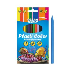 Műanyag zsírkréta Plasti Color Ocean World - 12 db-os készlet