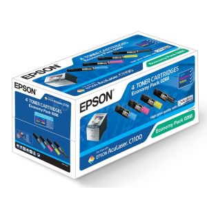 Toner Epson C13S050268 (C1100), CMYK, négyes csomagolás, többszínű, eredeti