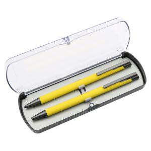 Ajándék szett fém mechanikus ceruza + golyóstoll ARMI SOFT sárga