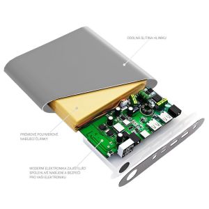 VIKING, notebook powerbank Smartech II QC3.0 40000mAh, szürke VSMTII40G