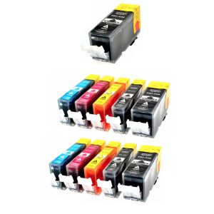 2 x Canon CLI-521 CMYK, PGI-520 + PGI-520 INGYENES tintapatron, többszínű, alternatív