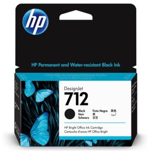 HP 712, 3ED70A tintapatron, fekete (black), eredeti