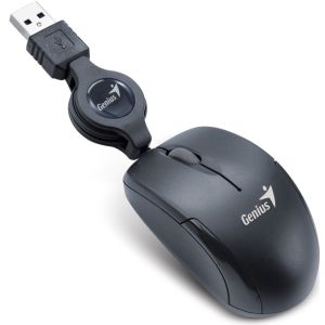 GENIUS Micro Traveler V2/Utazás/Optikai/Vezetékes USB/Fekete 31010125105