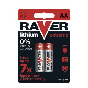 Lítium elem RAVER 2x AA 1321212000