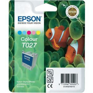 Epson T027 tintapatron, színes (tricolor), eredeti