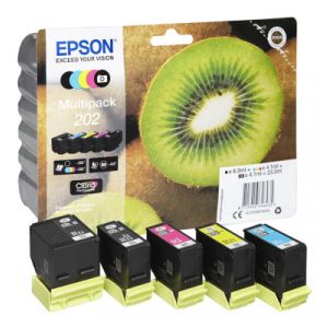 Epson 202, CMYK, ötös csomagolás tintapatron, többszínű, eredeti