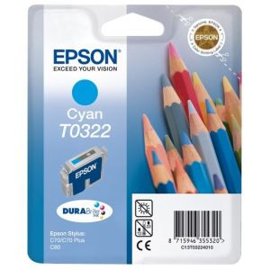 Epson T0322 tintapatron, azúr (cyan), eredeti