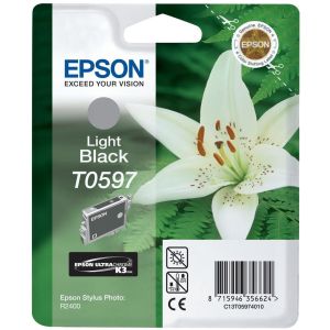 Epson T0597 tintapatron, világos fekete (light black), eredeti