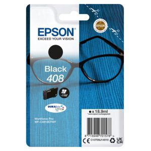Epson 408, C13T09J14010, T09J140 tintapatron, fekete (black), eredeti