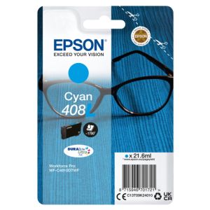Epson 408L, C13T09K24010, T09K240 tintapatron, azúr (cyan), eredeti