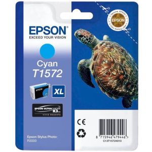 Epson T1572 tintapatron, azúr (cyan), eredeti