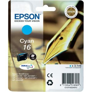 Epson T1622 (16) tintapatron, azúr (cyan), eredeti