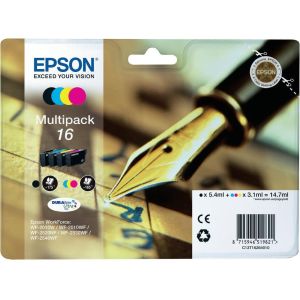 Epson T1626 (16), CMYK, négyes csomagolás tintapatron, többszínű, eredeti