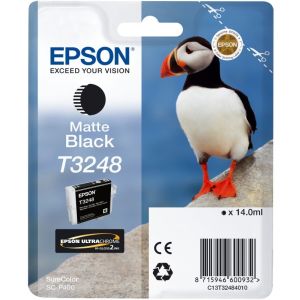 Epson T3248 tintapatron, matt fekete (matte black), eredeti