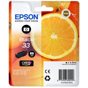 Epson T3341 (33) tintapatron, fotó fekete (photo black), eredeti