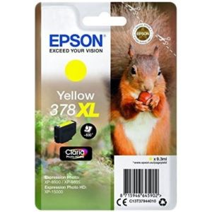 Epson 378 XL, T3794, C13T37944010 tintapatron, sárga (yellow), eredeti
