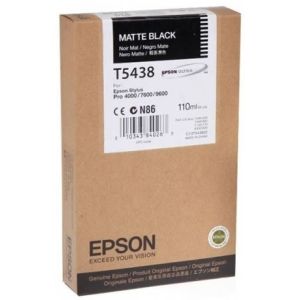 Epson T5438 tintapatron, matt fekete (matte black), eredeti