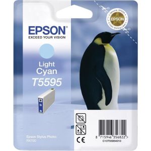 Epson T5595 tintapatron, világos azurkék (light cyan), eredeti