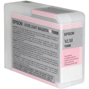 Epson T580B tintapatron, világos bíborvörös (light magenta), eredeti