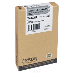Epson T6039 tintapatron, világos fekete (light black), eredeti